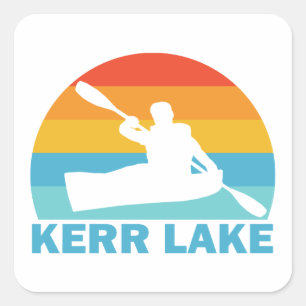 Kerr Lake Virginia North Carolina Kayak Vierkante Sticker