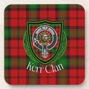 Kerr Schotse Clan Tartan & Wapen Bier Onderzetter