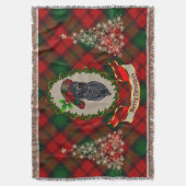 Kerr Scottie Dog kersttrow Blanket Deken (Voorkant Verticaal)
