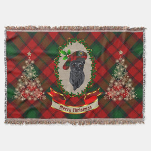 Kerr Scottie Dog kersttrow Blanket Deken