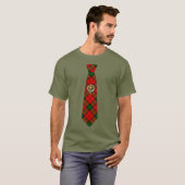 Kerr Scottish Badge & Tartan Necktie T-shirt (Voorkant volledig)