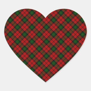 Kerr Scottish Clan Tartan Design Hart Sticker
