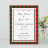 Kerr Scottish Wedding Invitation Kaart (Staand voorkant)