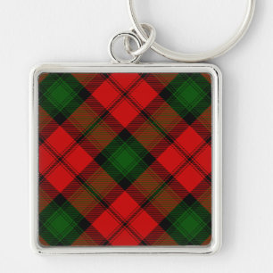 Kerr tartan rode groene vlegel sleutelhanger