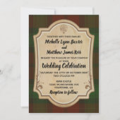Kerr Tartan Wedding Invitation Kaart (Voorkant)