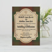Kerr Tartan Wedding Invitation Kaart (Staand voorkant)