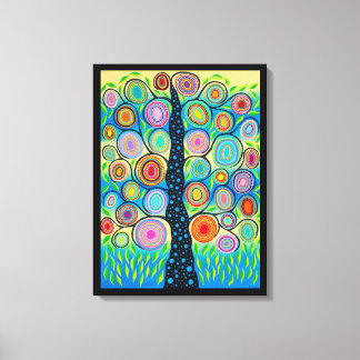 Kerri Ambrosino Mexicaanse Folk Art Tree of Life Canvas Afdruk