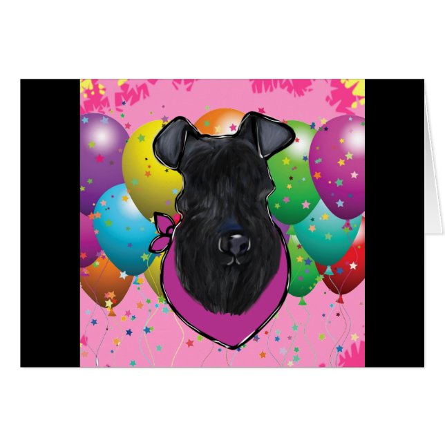 Kerry Blue Terrier Anniversaire (Devant horizontal)