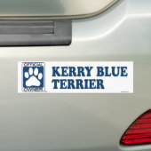 Kerry Blue Terrier Blue Bumpersticker (Op auto)