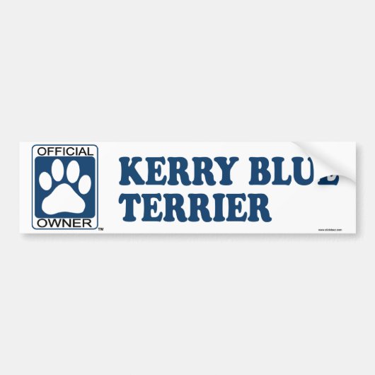 Kerry Blue Terrier Blue Bumpersticker (Voorkant)