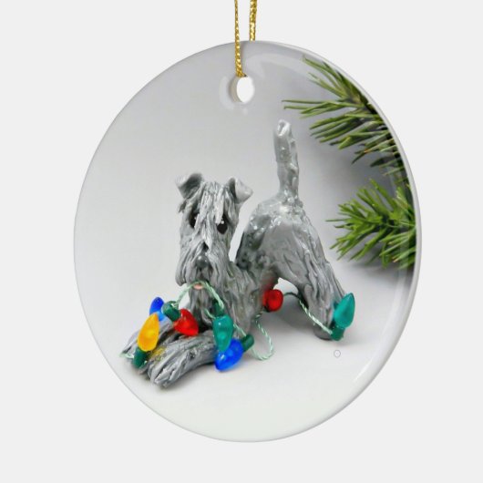 Kerry Blue Terrier Dog Ceramic Ornament (Links)