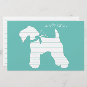 Kerry Blue Terrier Dog Puppy Briefpapier