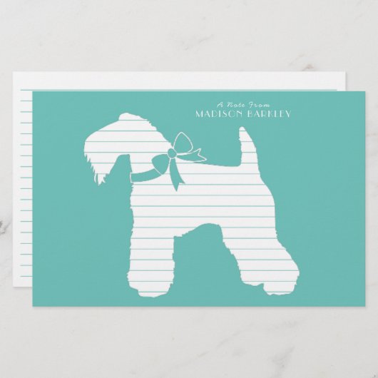 Kerry Blue Terrier Dog Puppy Briefpapier (Voorkant / Achterkant)
