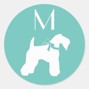 Kerry Blue Terrier Dog Puppy Ronde Sticker