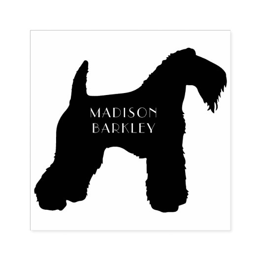 Kerry Blue Terrier Dog Puppy Rubberstempel (Afrduk)