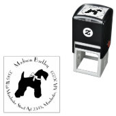 Kerry Blue Terrier Dog Puppy Zelfinktende Stempel (In situ)