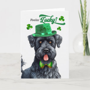 Kerry Blue Terrier Feelin' Lucky St Patrick's Day Feestdagen Kaart