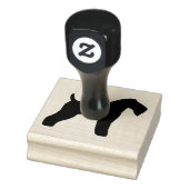Kerry Blue Terrier Hondenras Silhouette Rubberstempel (Stempel)