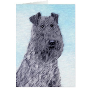 Kerry Blue Terrier Painting Cute Original Dog Art