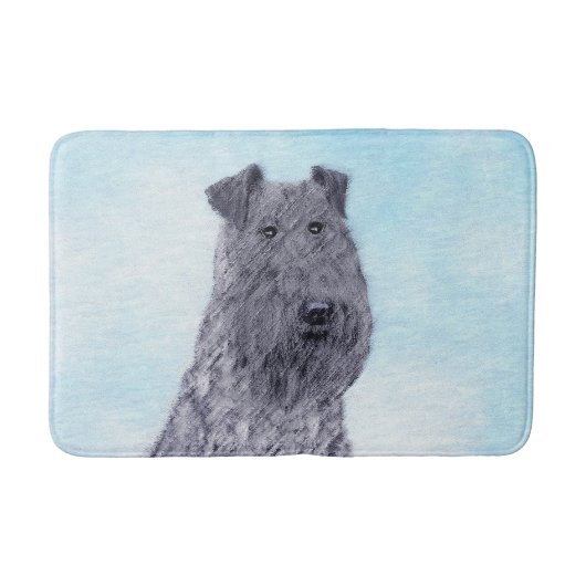 Kerry Blue Terrier Painting Cute Original Dog Art Badmat (Voorkant)