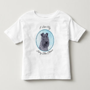 Kerry Blue Terrier Painting Cute Original Dog Art Kinder Shirts