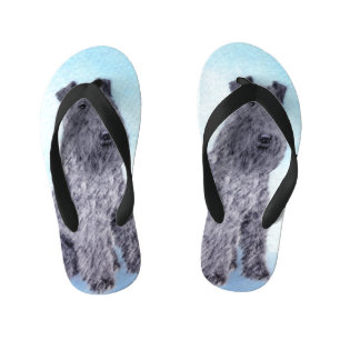Kerry Blue Terrier Painting Cute Original Dog Art Kinder Teenslippers