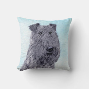 Kerry Blue Terrier Painting Cute Original Dog Art Kussen