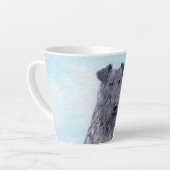 Kerry Blue Terrier Painting Cute Original Dog Art Latte Mok (Linkerhoek)