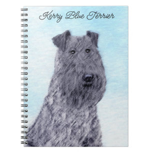 Kerry Blue Terrier Painting Cute Original Dog Art Notitieboek