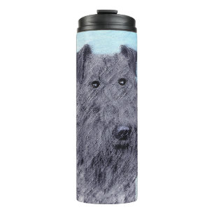 Kerry Blue Terrier Painting Cute Original Dog Art Thermosbeker