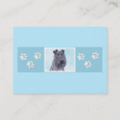 Kerry Blue Terrier Painting Cute Original Dog Art Visitekaartje (Achterkant)