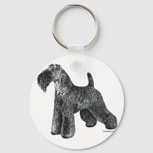 Kerry Blue Terrier Sleutelhanger (Voorkant)