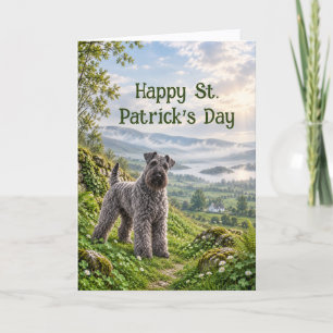 Kerry Blue Terrier Smaragd Ierland St. Patrick's D Feestdagen Kaart