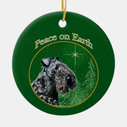 Kerry Blue Terrier Vrede Keramisch Ornament (Voorkant)