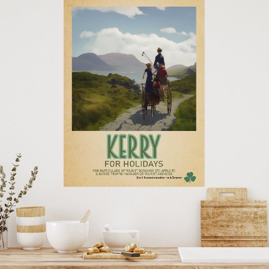 Kerry Ireland, Retro Irish Travel Advert Poster (Keuken)