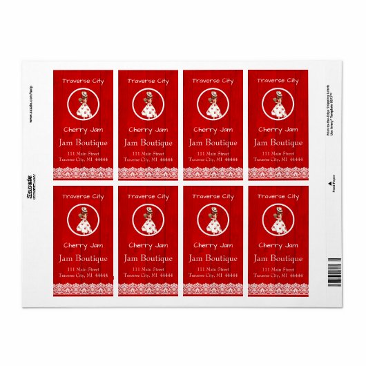 Kerry Preserve Canning Label (Full Sheet)