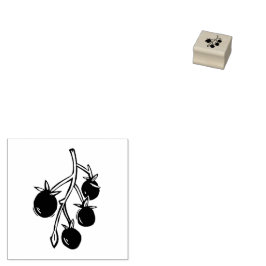 Kerry Tomaten Plant Gardening Rustic Lino-cut Rubberstempel