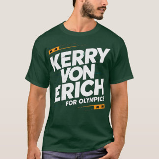 Kerry von Erich voor olympisch shirt