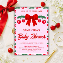 Kers Baby Shower Rode Gingham Strik