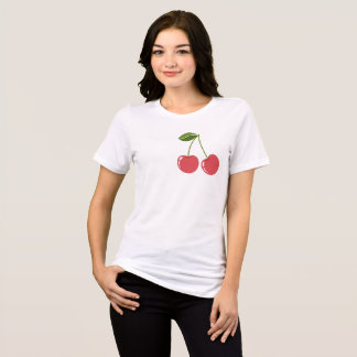 Kers cartoon afbeelding grafisch Tri-Blend shirt