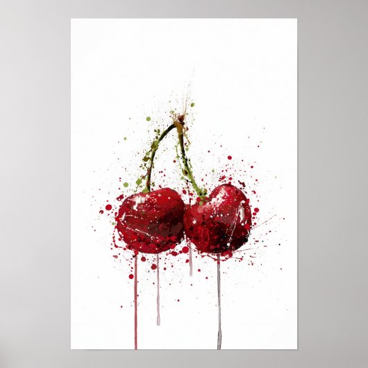 Kers Fruit  Poster (Voorkant)