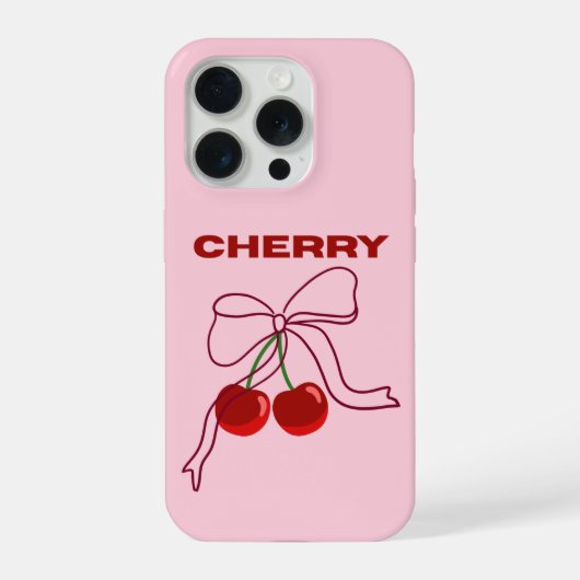 Kers iphone hoesje iPhone 15 pro hoesje (Achterkant)