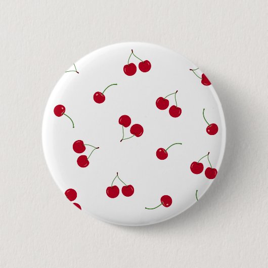 Kers Kersen Ronde Button 5,7 Cm (Voorkant)