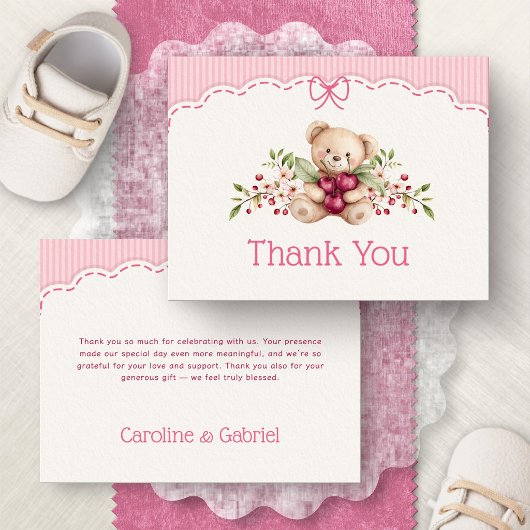 Kers op Beer Babyshower Bedankt
