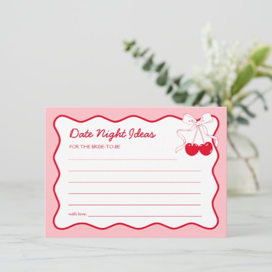 Kers op de Bruids Bruiloft Uitstapje Datum Avond I Kaart (Staand voorkant)