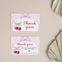 Kers op de Top Baby Shower Bedankkaart