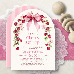 Kers Op De Top Baby Shower Meisje Kaart