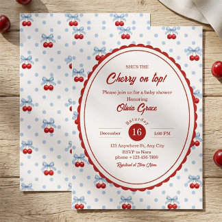 Kers op de Top Baby Shower Uitnodiging