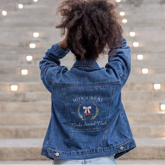 Kers op de top | Bachelorette bruidsmeisje Denim Jacket