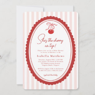 Kers op de Top Coquette All-in-One Baby Shower Kaart